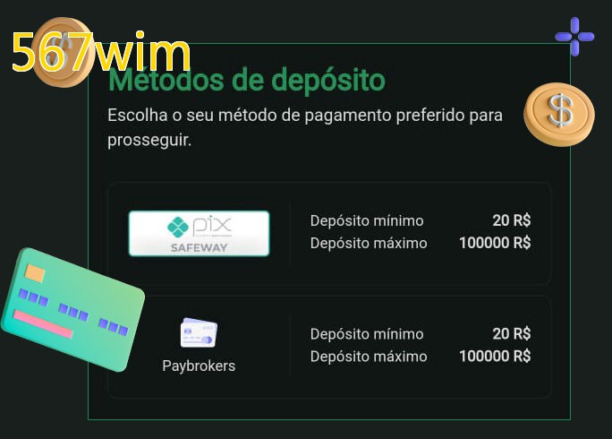 O cassino 567wimbet oferece uma grande variedade de métodos de pagamento